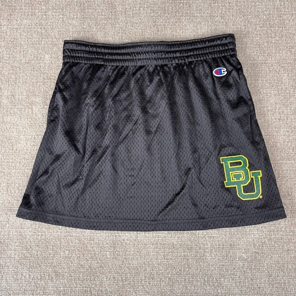 Champion Baylor Bears Womens Skirt Size S Black Mesh Athletic Big 12